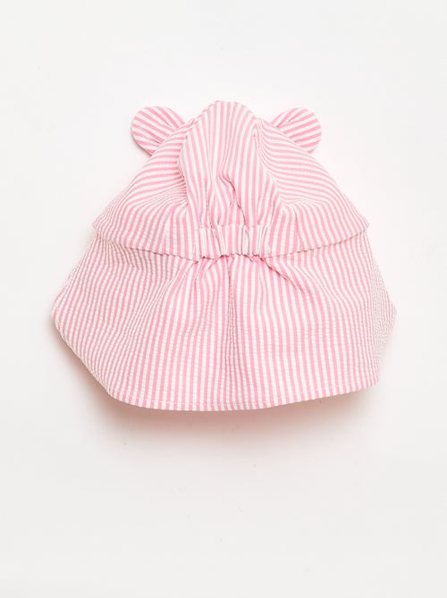 Cappellino a righe con coprinuca e orecchie - Kiabi