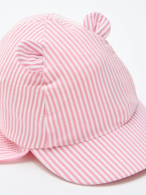 Cappellino a righe con coprinuca e orecchie - Kiabi