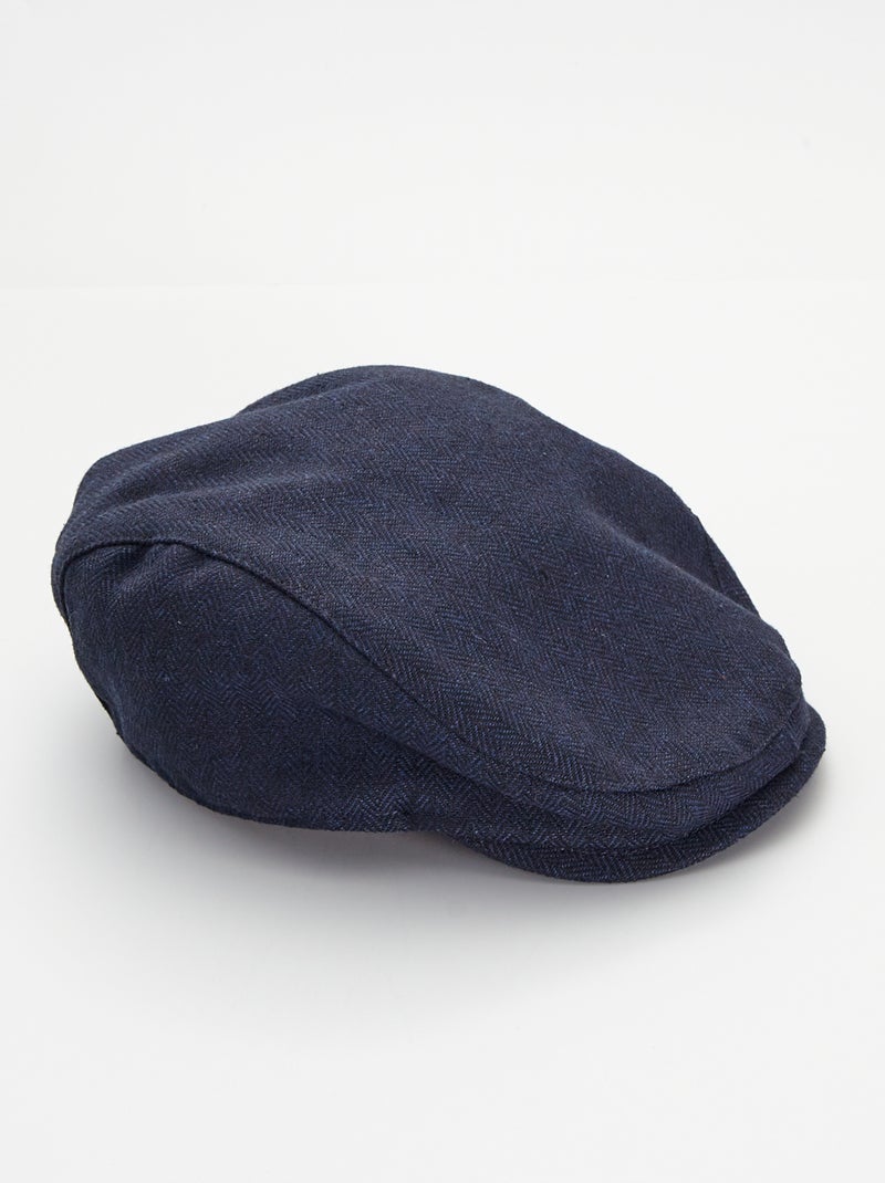 Cappellino alla gavroche in lana blu navy - Kiabi
