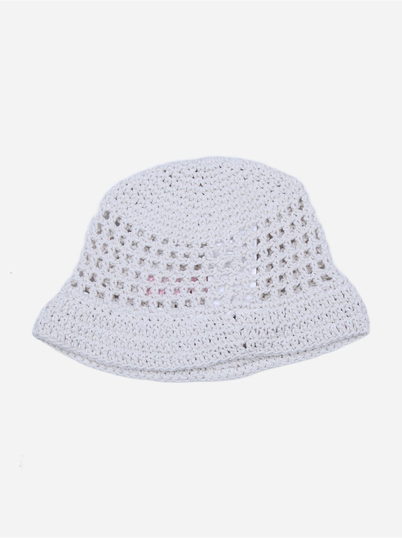 Cappellino all'uncinetto - Guess kids Bianco sporco - Kiabi