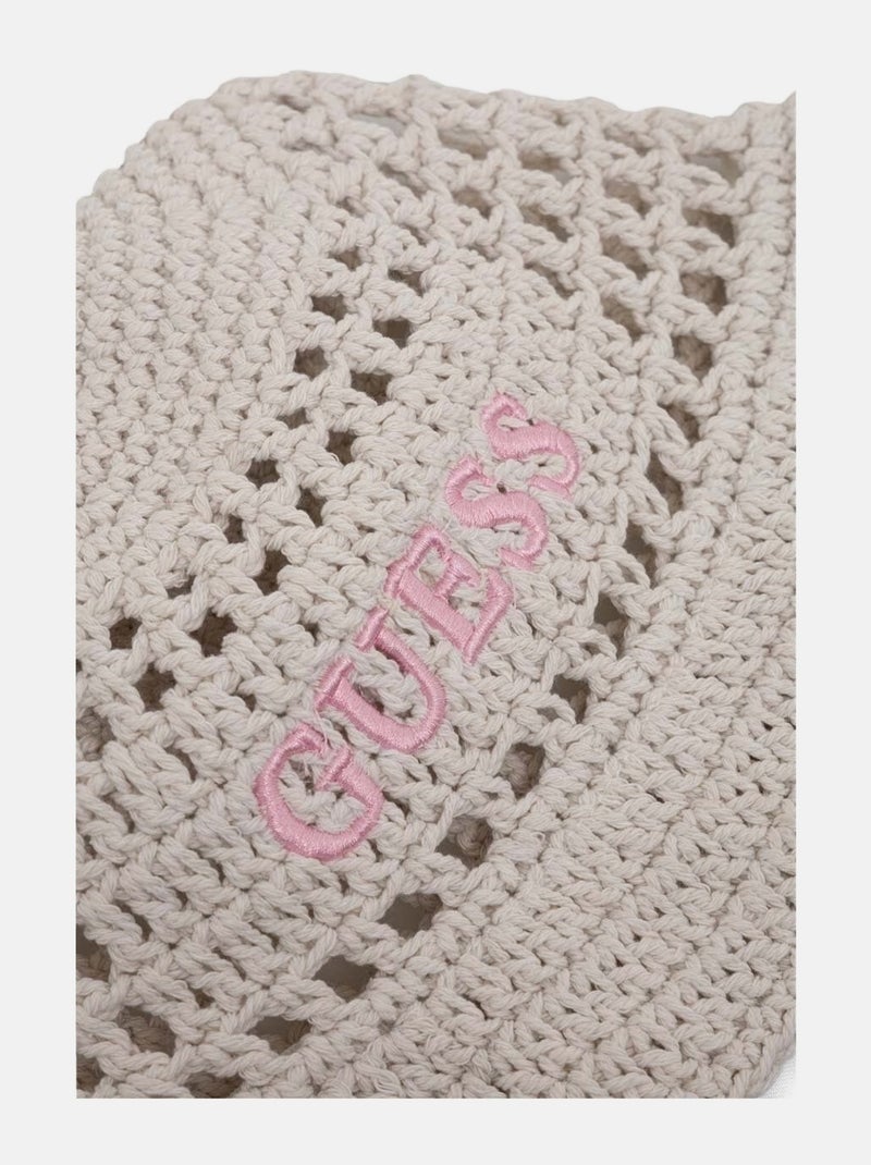 Cappellino all'uncinetto - Guess kids Bianco sporco - Kiabi