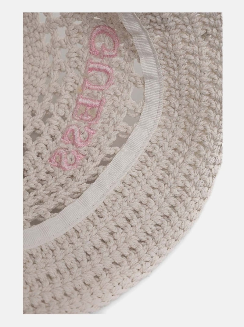 Cappellino all'uncinetto - Guess kids Bianco sporco - Kiabi