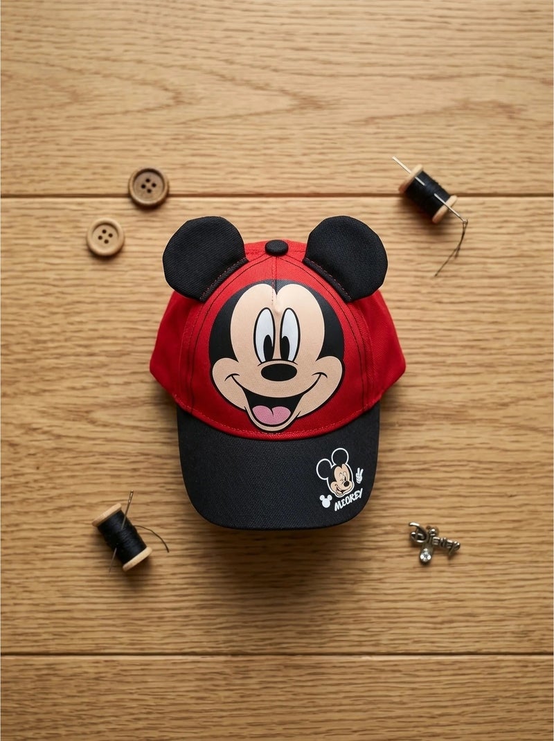 Cappellino bambino regolabile in cotone Mickey Disney Rosso - Kiabi