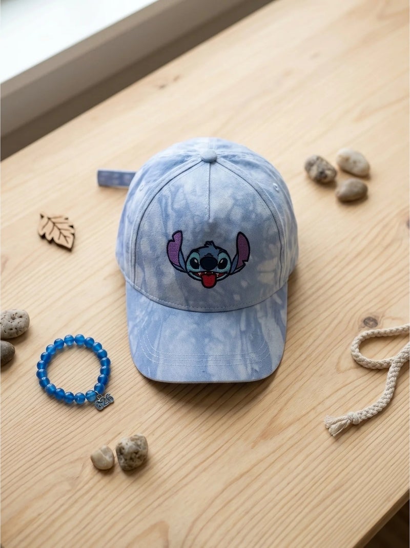 Cappellino bambino regolabile in cotone ricamato stitch disney Blu - Kiabi