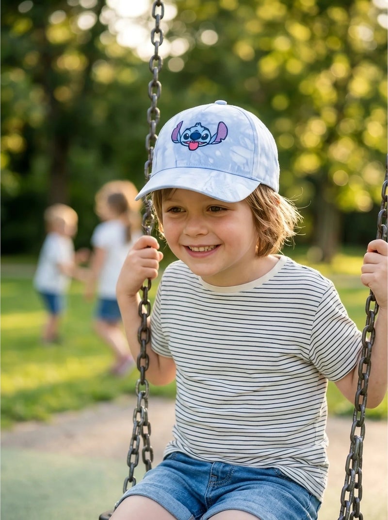 Cappellino bambino regolabile in cotone ricamato stitch disney Blu - Kiabi