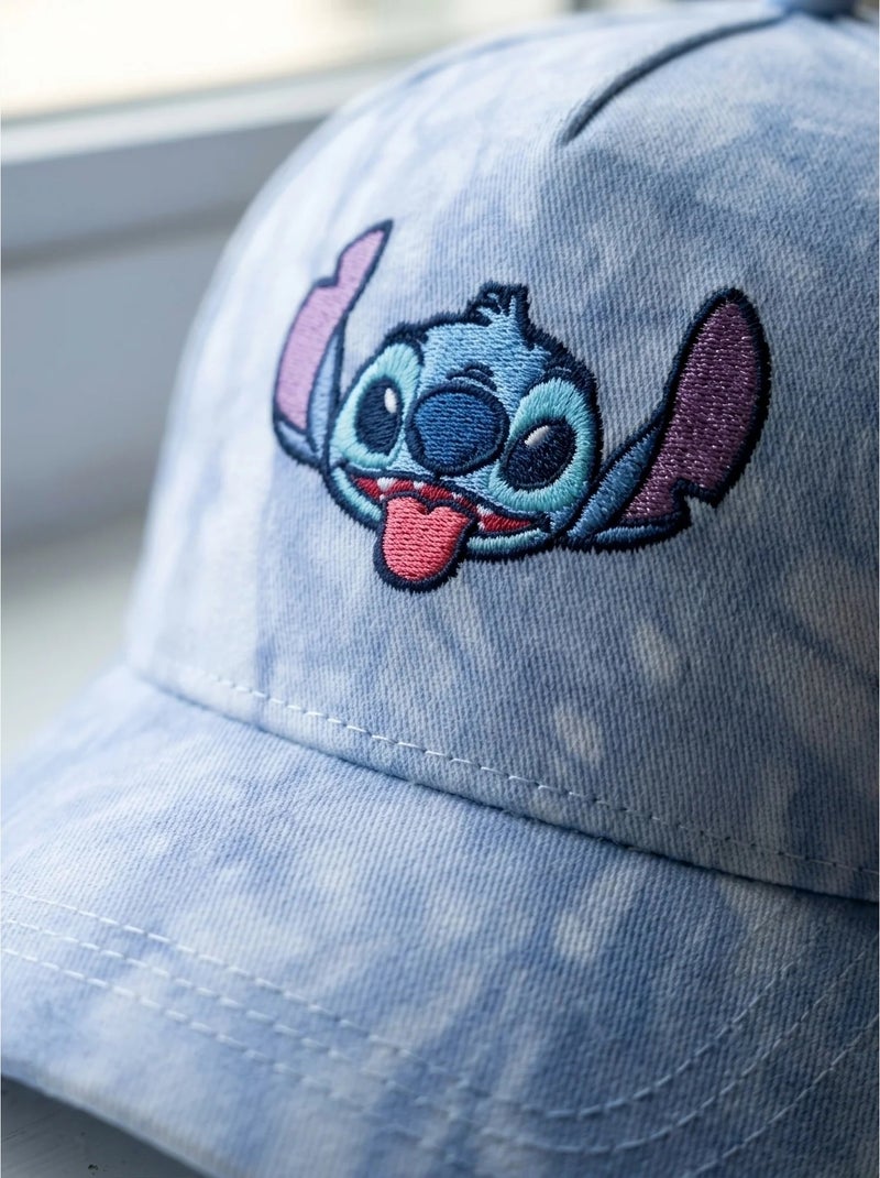 Cappellino bambino regolabile in cotone ricamato stitch disney Blu - Kiabi