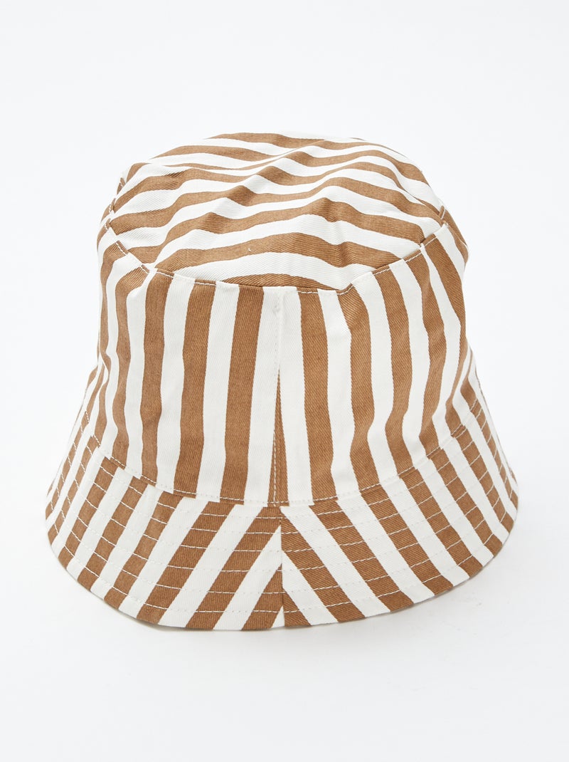 Cappellino bob a righe MARRONE - Kiabi
