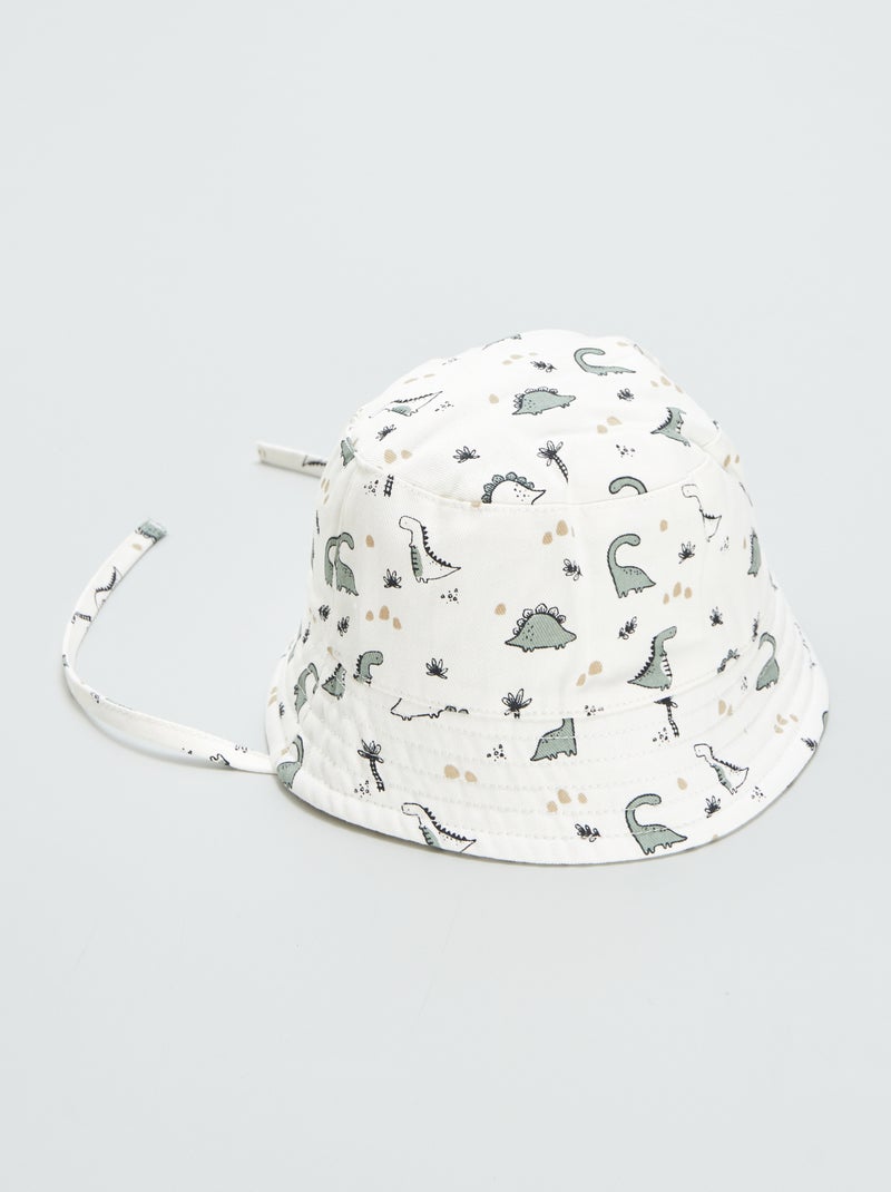 Cappellino bob con lacci BIANCO - Kiabi