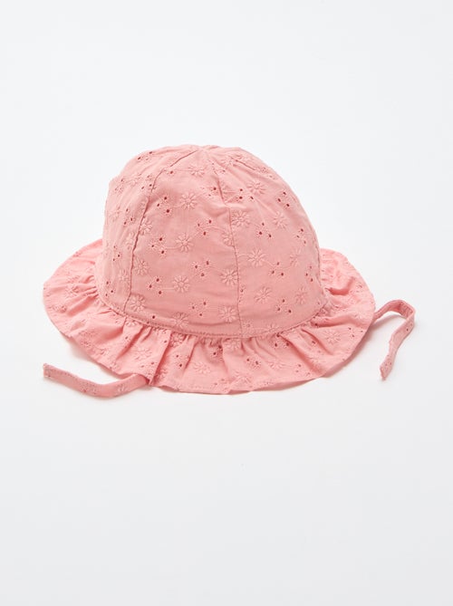 Cappellino bob con ricamo sangallo da annodare - Kiabi