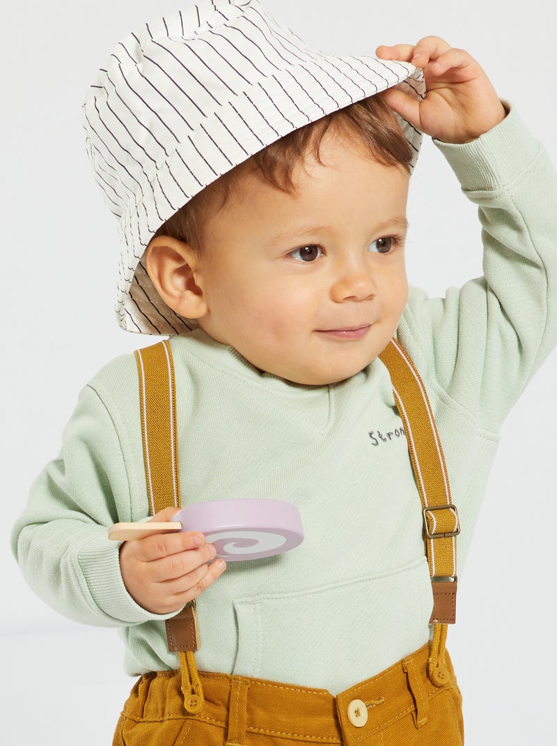 Cappellino bob con stampa 'barca' BIANCO - Kiabi