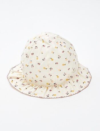 Cappellino bob con volant e stampa