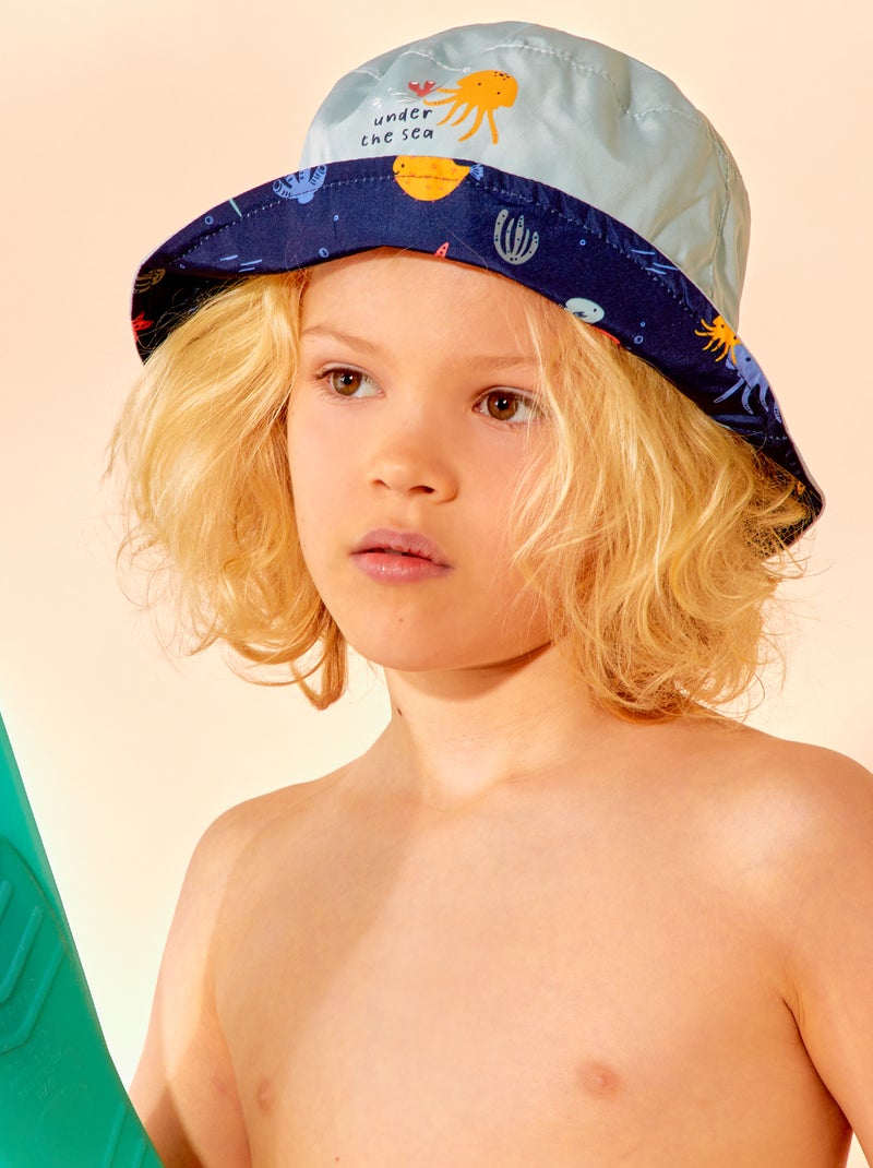 Cappellino bob double face BLU - Kiabi