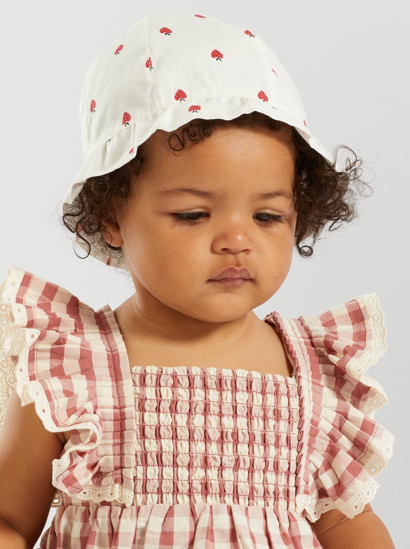 Cappellino bob stampa 'fragola' BIANCO - Kiabi