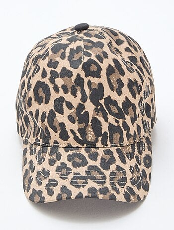 Cappellino con motivo 'leopardo'