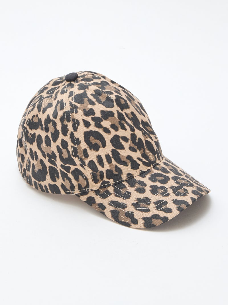 Cappellino con motivo 'leopardo' Beige - Kiabi
