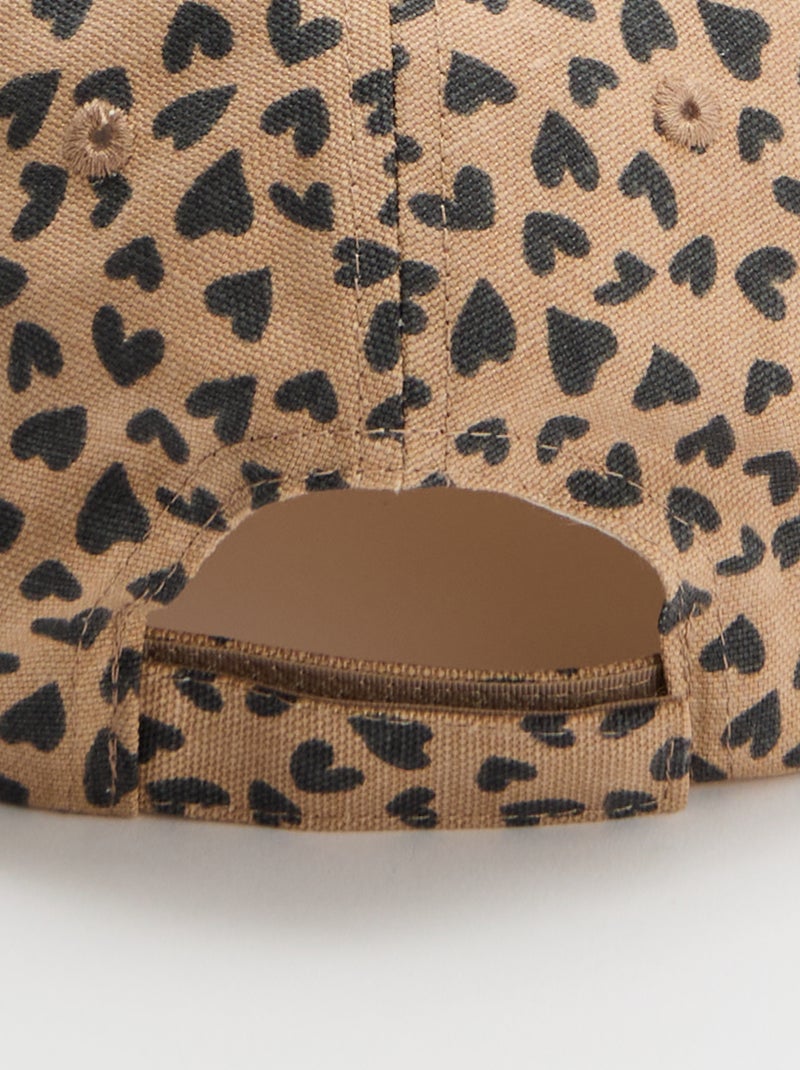 Cappellino con motivo stile baseball Beige - Kiabi
