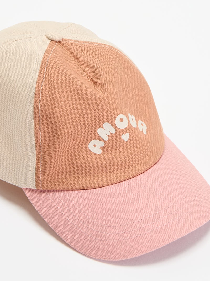Cappellino con motivo stile baseball Rosa - Kiabi