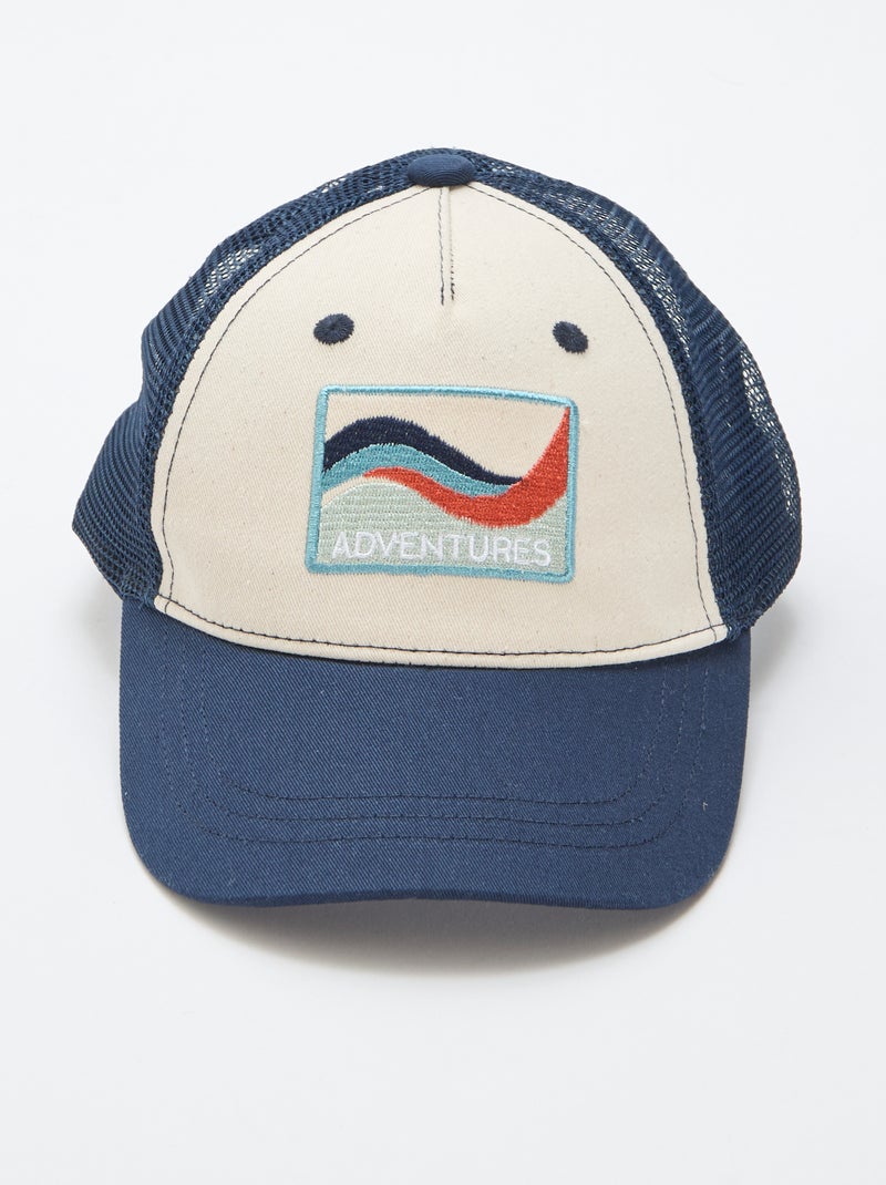 Cappellino con retina e ricamo frontale Blu - Kiabi