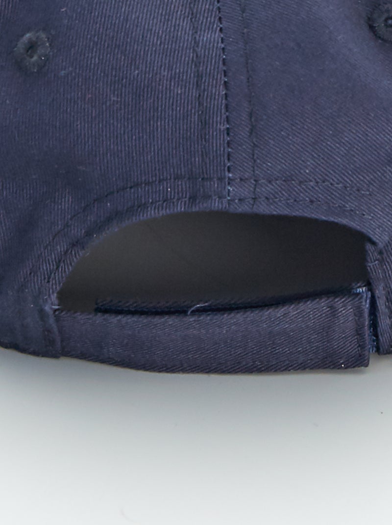 T-shirt in jersey di cotone con ricamo in blu scuro | ® IT