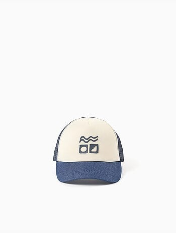 Cappellino con stampa in rilievo e rete