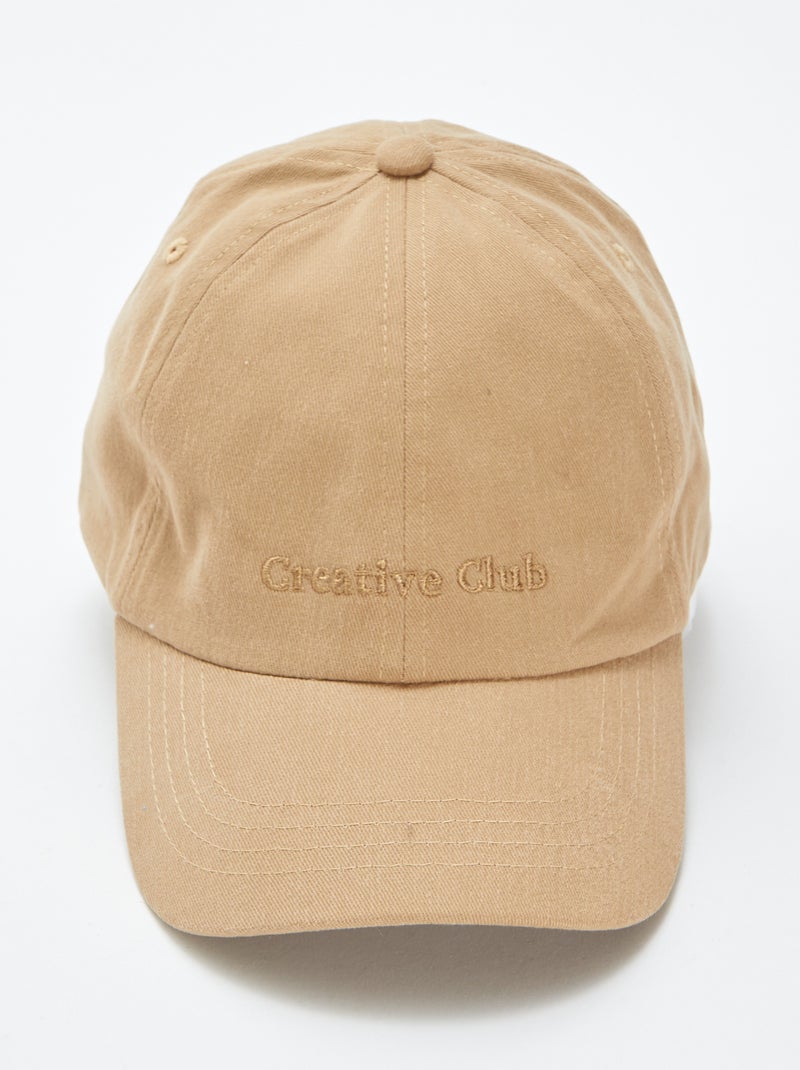Cappellino da baseball in cotone BEIGE - Kiabi