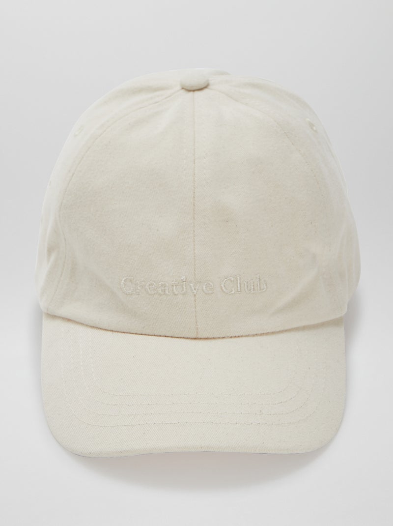 Cappellino da baseball in cotone BIANCO - Kiabi