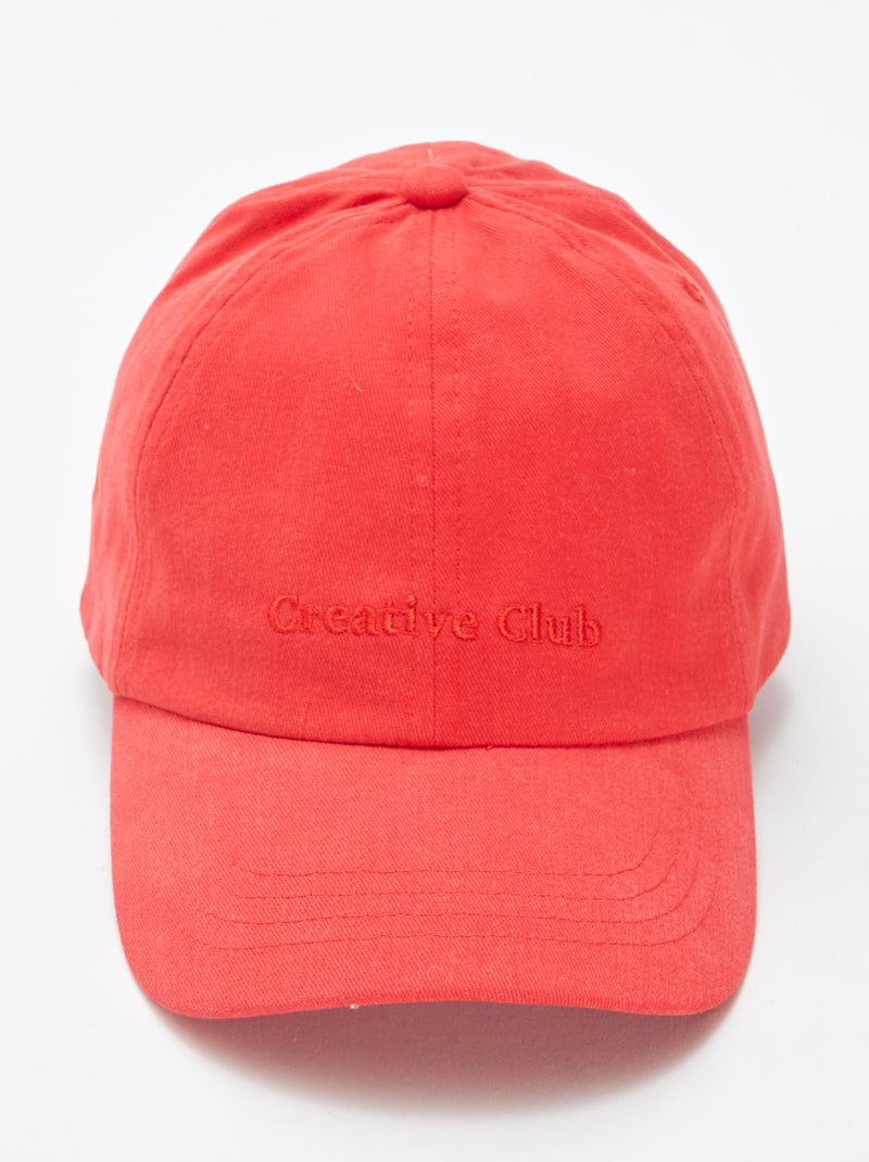 Cappellino da baseball in cotone ROSSO - Kiabi