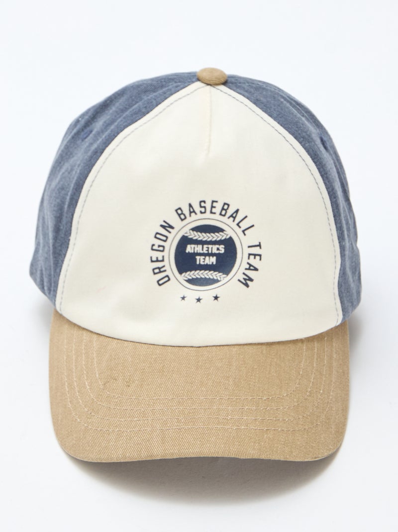 Cappellino da baseball tricolore Blu - Kiabi