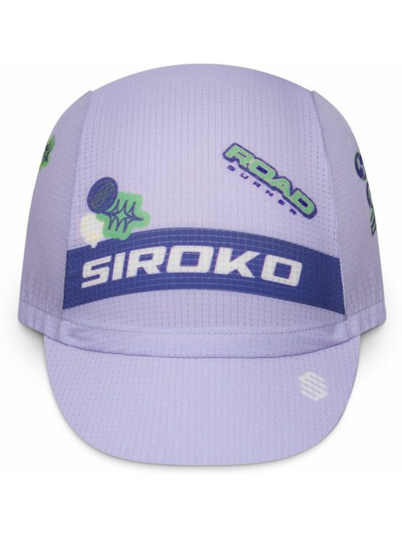 Cappellino da ciclismo retrò ciclismo uomo e donna classique Viola - Kiabi