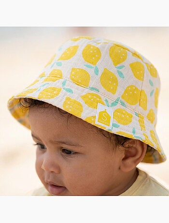 Cappellino da neonato in garza di cotone con stampa a - SAUTHON