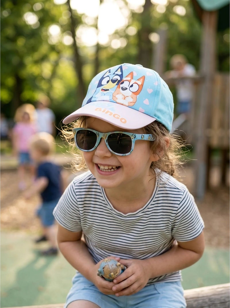 Cappellino e occhiali da sole bambino in cotone Bluey BBC Studios Blu - Kiabi