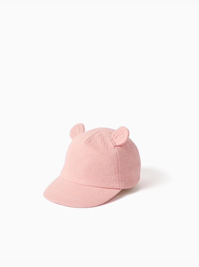 Cappellino in cotone con orecchie 3d Rosa chiaro - Kiabi