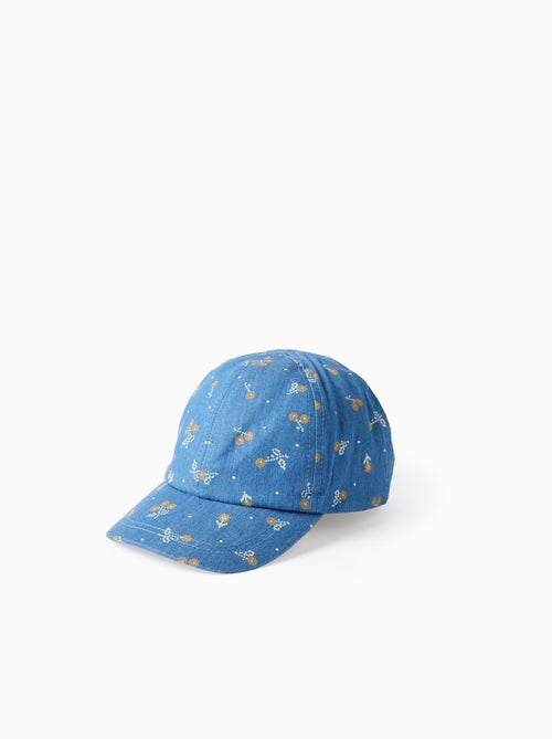 Cappellino in denim con motivo floreale - Kiabi