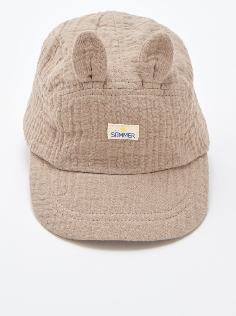 Cappellino in garza di cotone Marrone - Kiabi