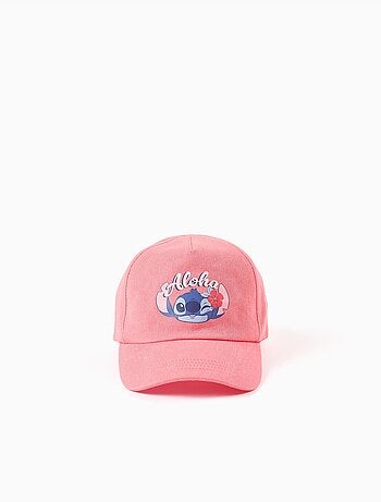 Cappellino in saffiano con stampa Stitch