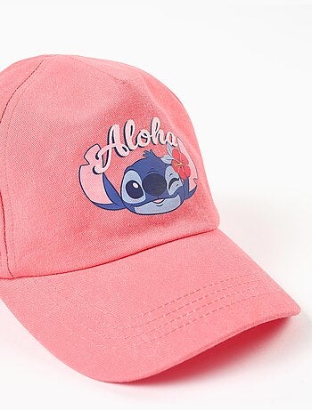 Cappellino in saffiano con stampa Stitch