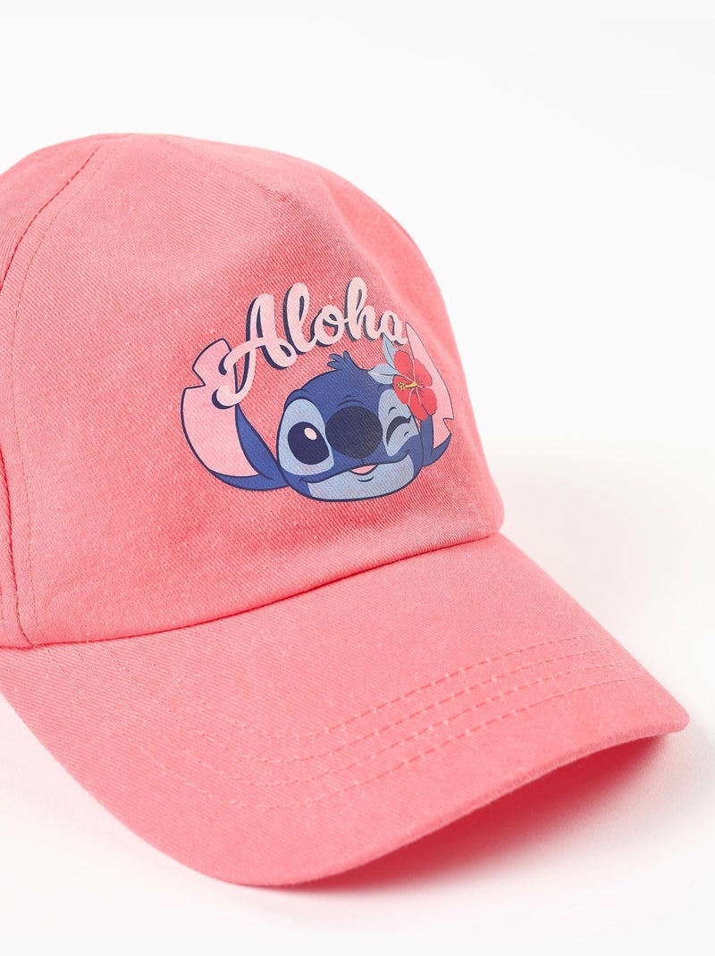 Cappellino in saffiano con stampa Stitch Rosa - Kiabi