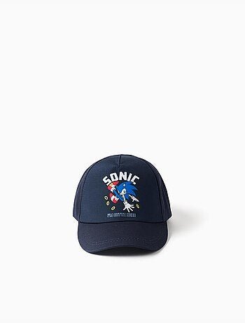 Cappellino in saffiano di cotone con stampa Sonic
