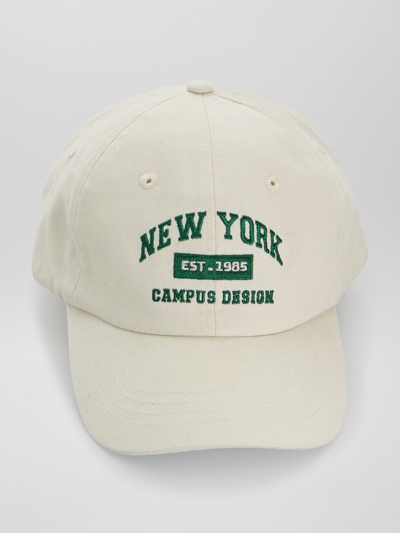 Cappellino in tela 'New York' beige - Kiabi