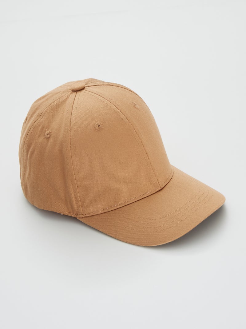 Cappellino in tela tinta unita Marrone - Kiabi