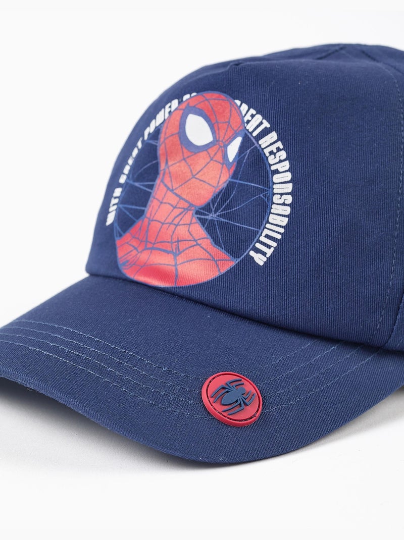 Cappellino in twill di cotone con stampa spider-man Blu scuro - Kiabi