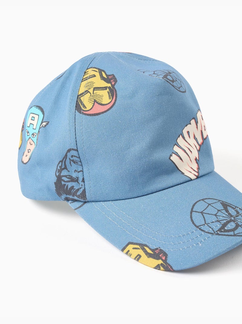 Cappellino in twill di cotone con stampe marvel Blu Blu - Kiabi