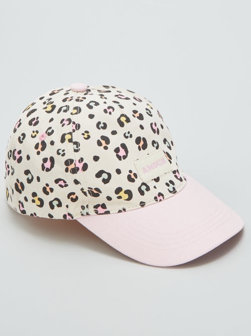 Cappellino leopardato con scritta - Kiabi