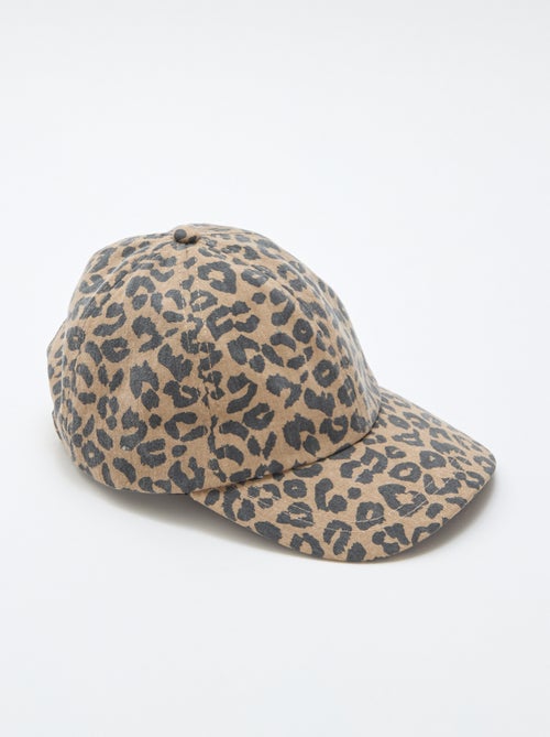 Cappellino leopardato in tessuto - Kiabi