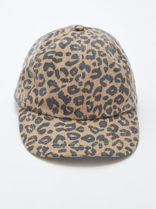 Cappellino leopardato in tessuto - Kiabi