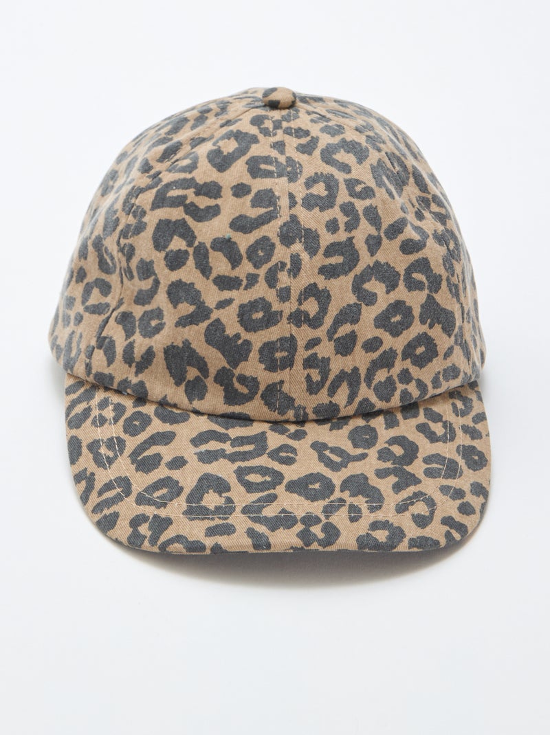 Cappellino leopardato in tessuto Marrone - Kiabi