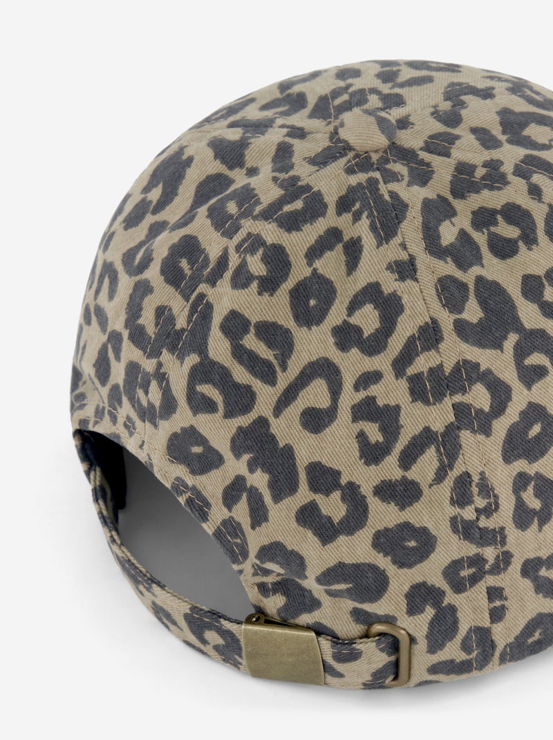 Cappellino leopardato in tessuto Marrone - Kiabi