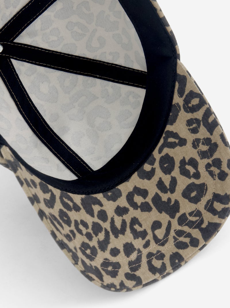 Cappellino leopardato in tessuto Marrone - Kiabi