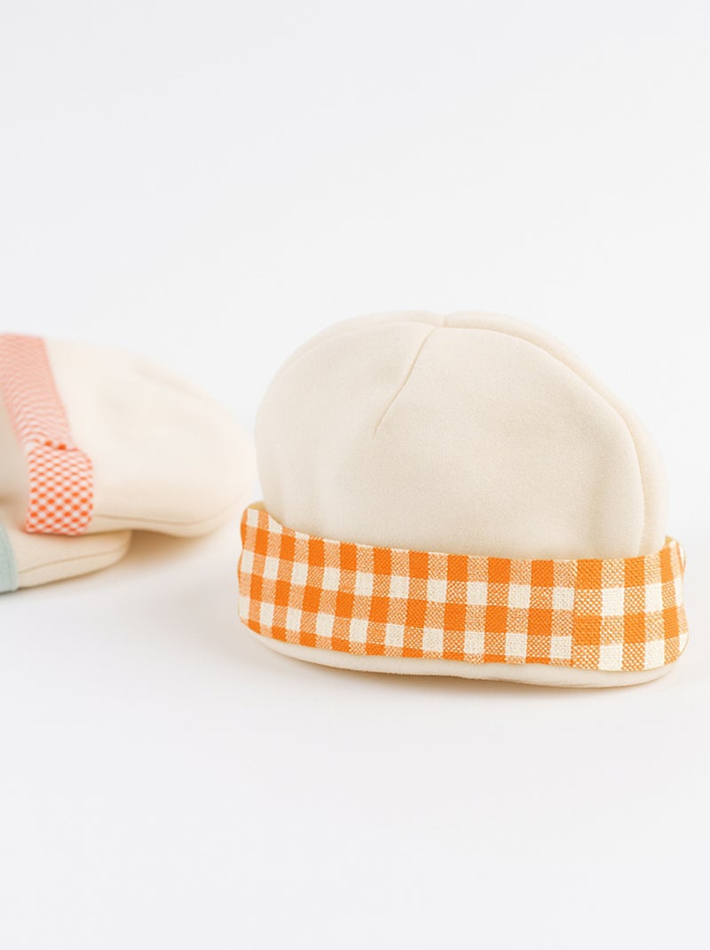 Cappellino nascita in cotone biologico Arancione - Kiabi