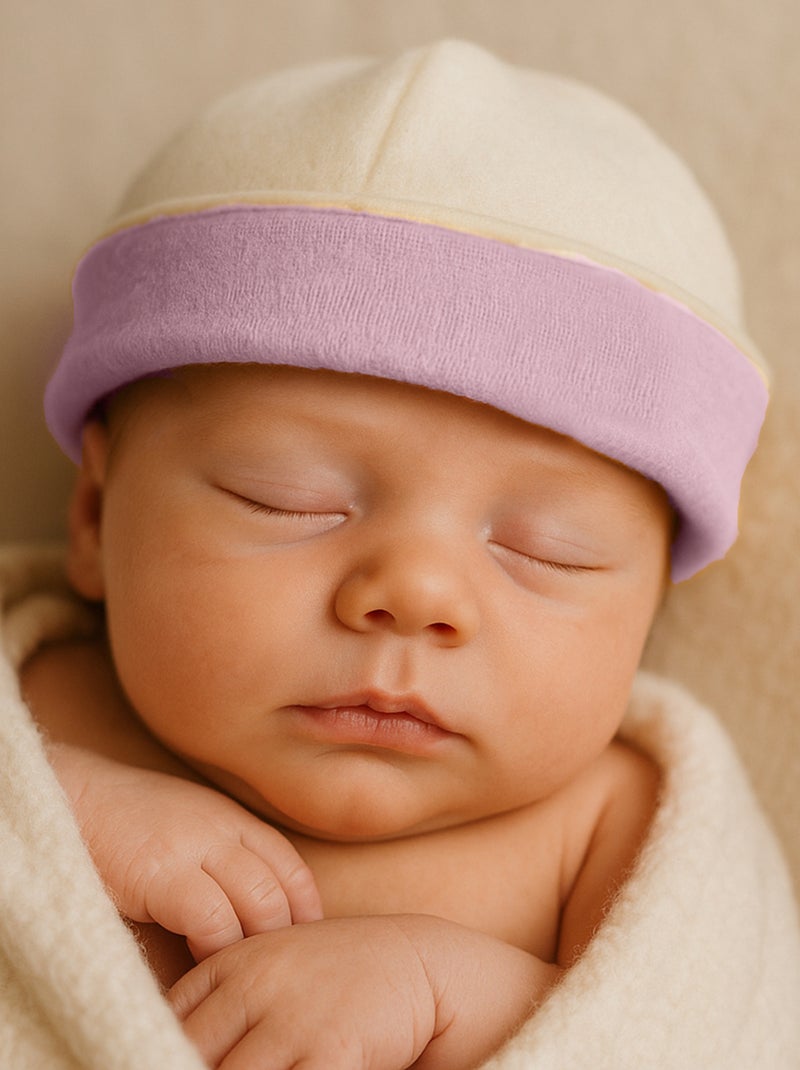 Cappellino nascita in cotone biologico Rosa - Kiabi